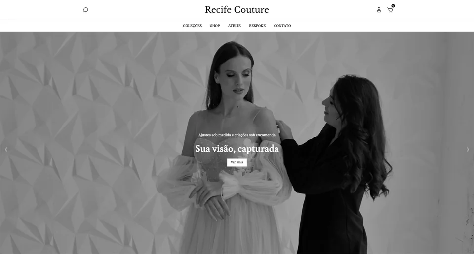 Loja demonstrativa Recife Couture, de moda feminina, no tema Recife da Nuvemshop